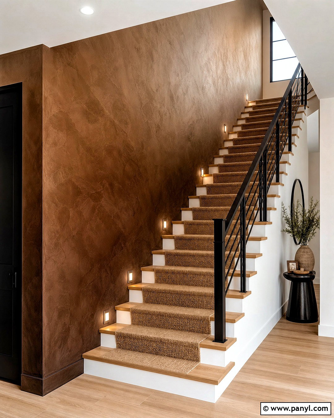 Brown Ombre Staircase Wall - 20 brown wall texture ideas