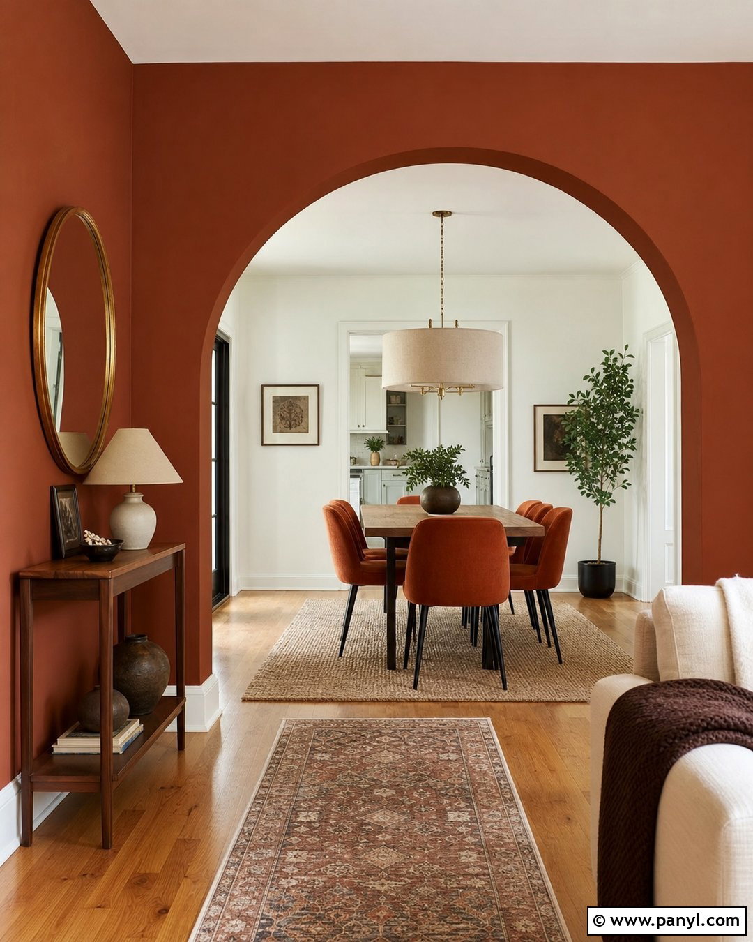 Brown Orange Arch Wall - 20 Brown Orange Wall Color Ideas