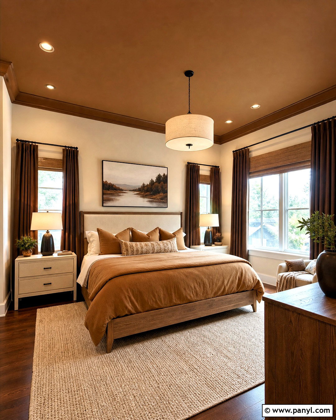 Brown Painted Ceiling Bedroom - 20 brown paint bedroom ideas