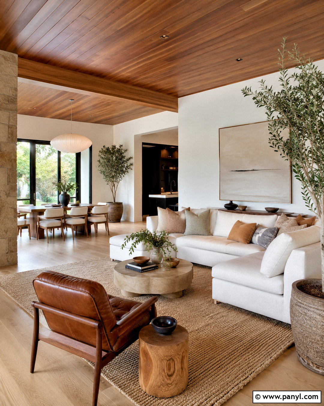 Brown Paneled Ceiling - 20 brown panelling ideas