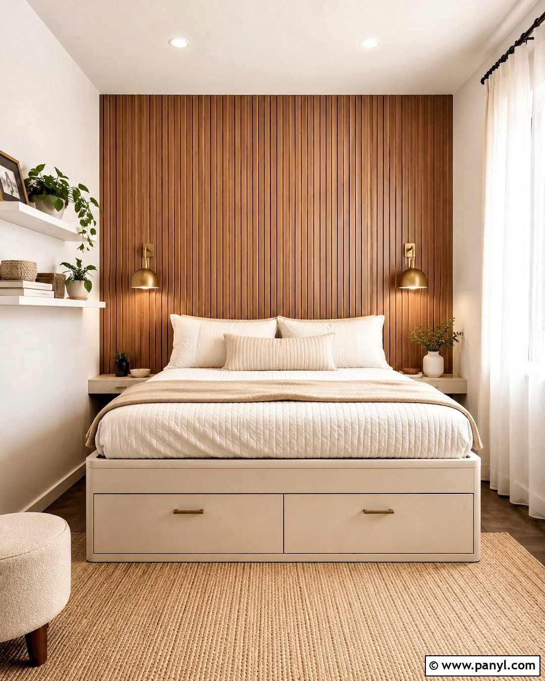Brown Paneling In A Small Bedroom - 20 brown panelling ideas