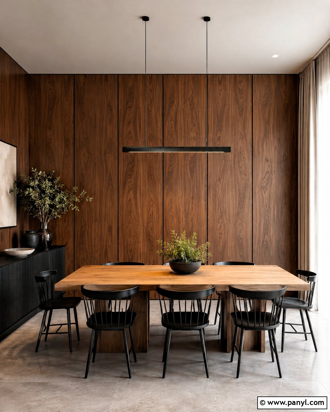 Brown Paneling With Black Accents - 20 brown panelling ideas