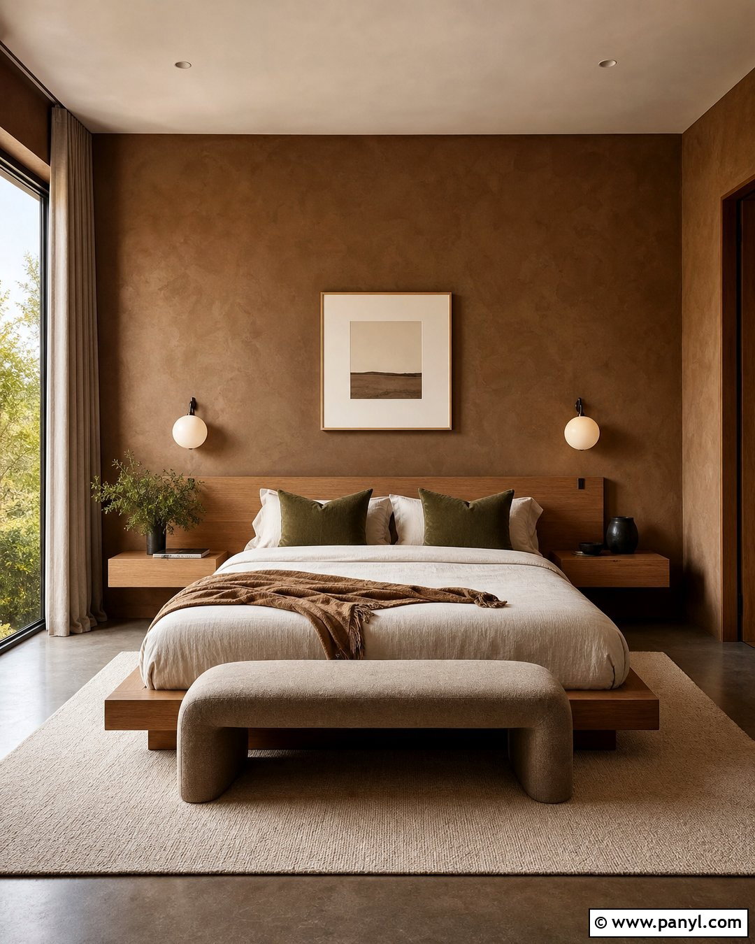 Brown Plaster Wall Bedroom - 35 brown wall aesthetic ideas