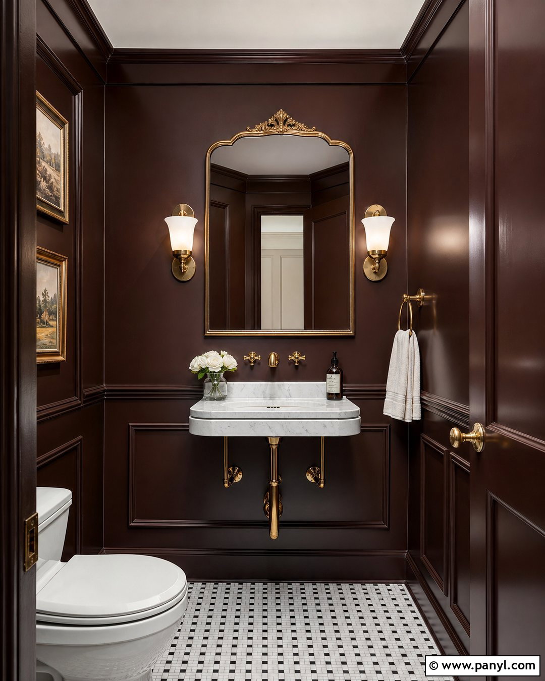 Brown Powder Room Walls - 30 Brown Paint Walls
