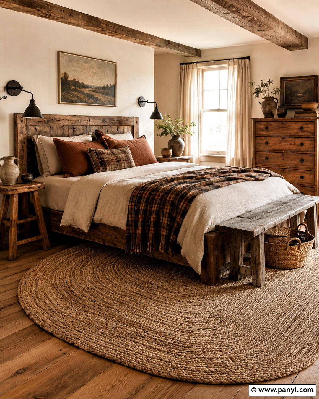 Brown Rustic Bedroom - 20 brown aesthetic vintage ideas