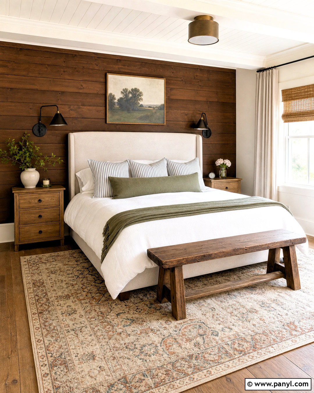 Brown Shiplap Accent Wall - 20 brown accent wall bedroom ideas