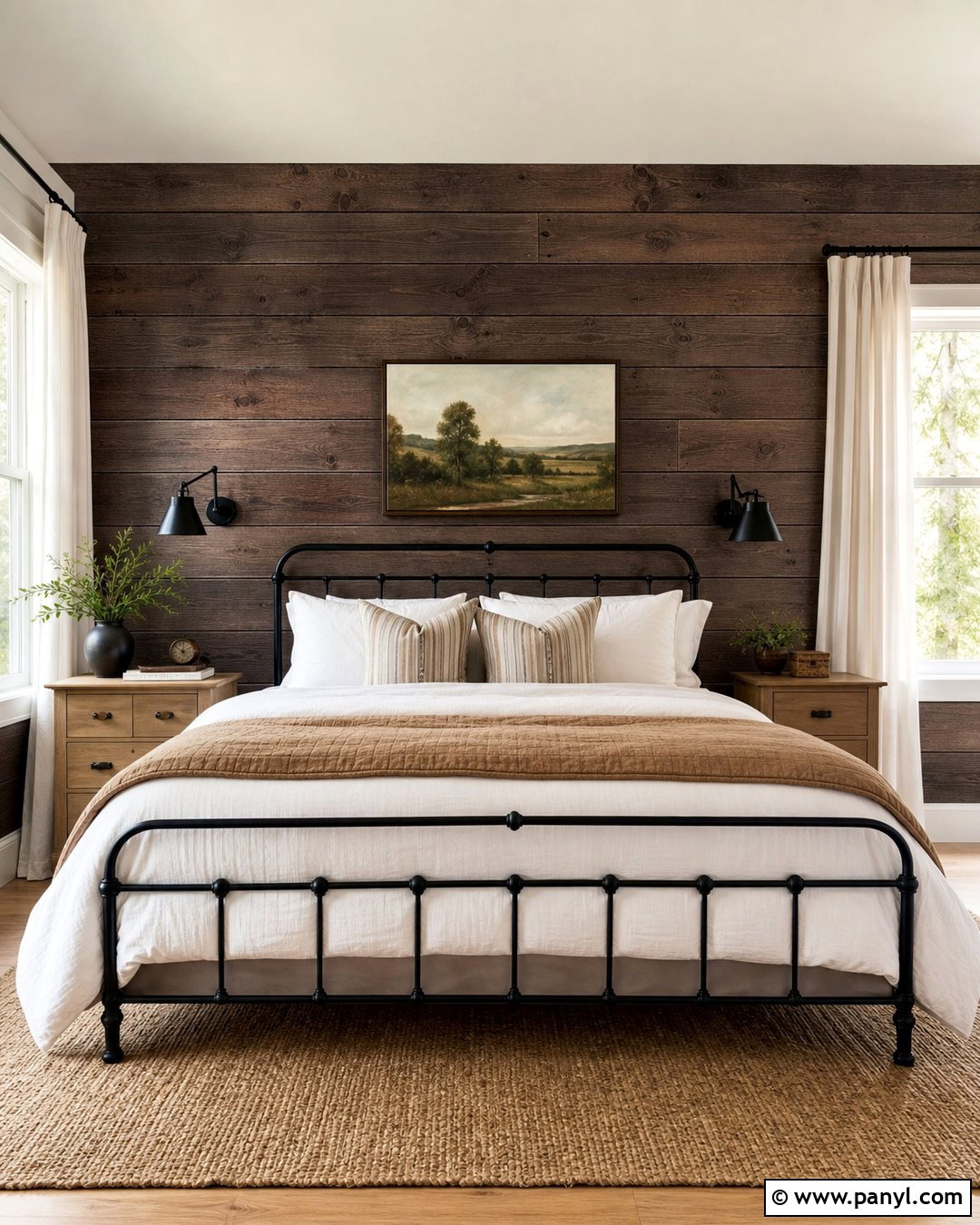 Brown Shiplap Feature Wall - 35 Brown Feature Wall Ideas