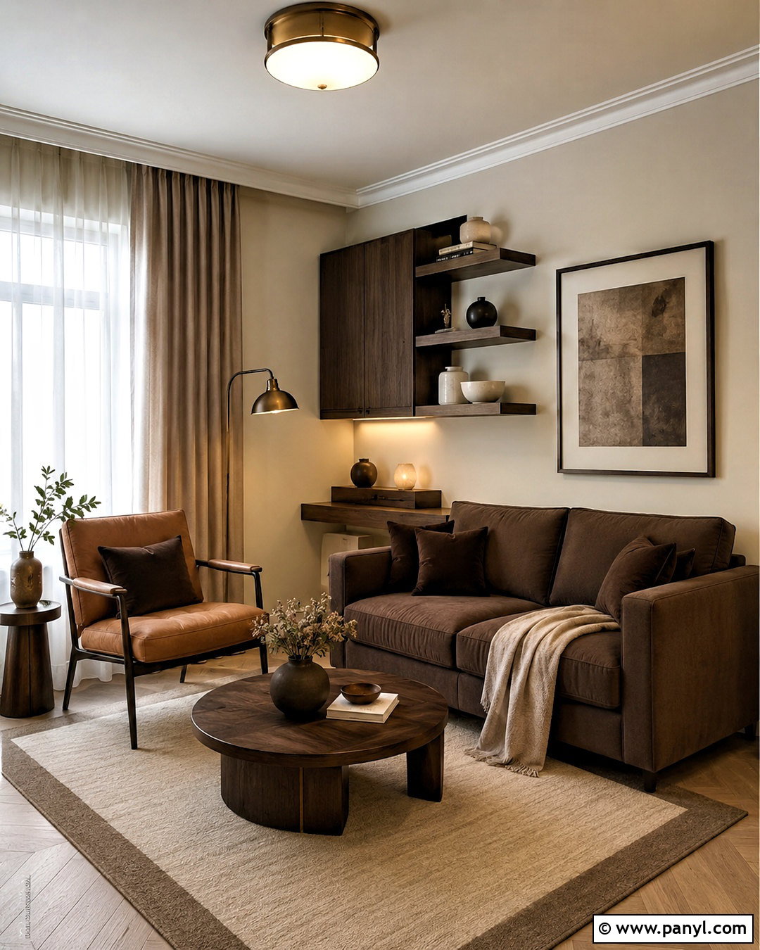 Brown Small Living Room - 20 brown home aesthetic ideas