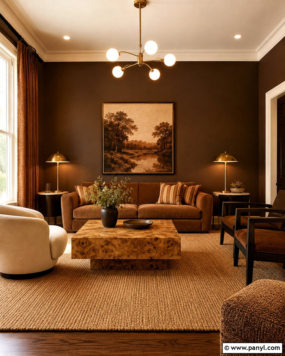 Brown Sofa With Chocolate And Caramel - 20 brown sofa living room color schemes