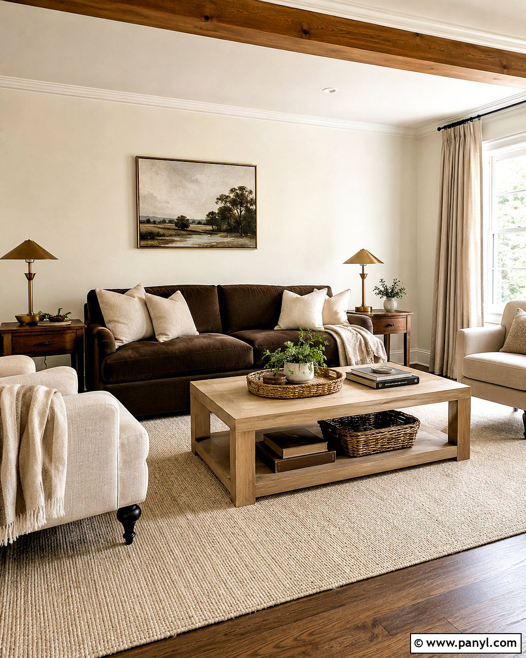 Brown Sofa With Cream And Beige - 20 brown sofa living room color schemes