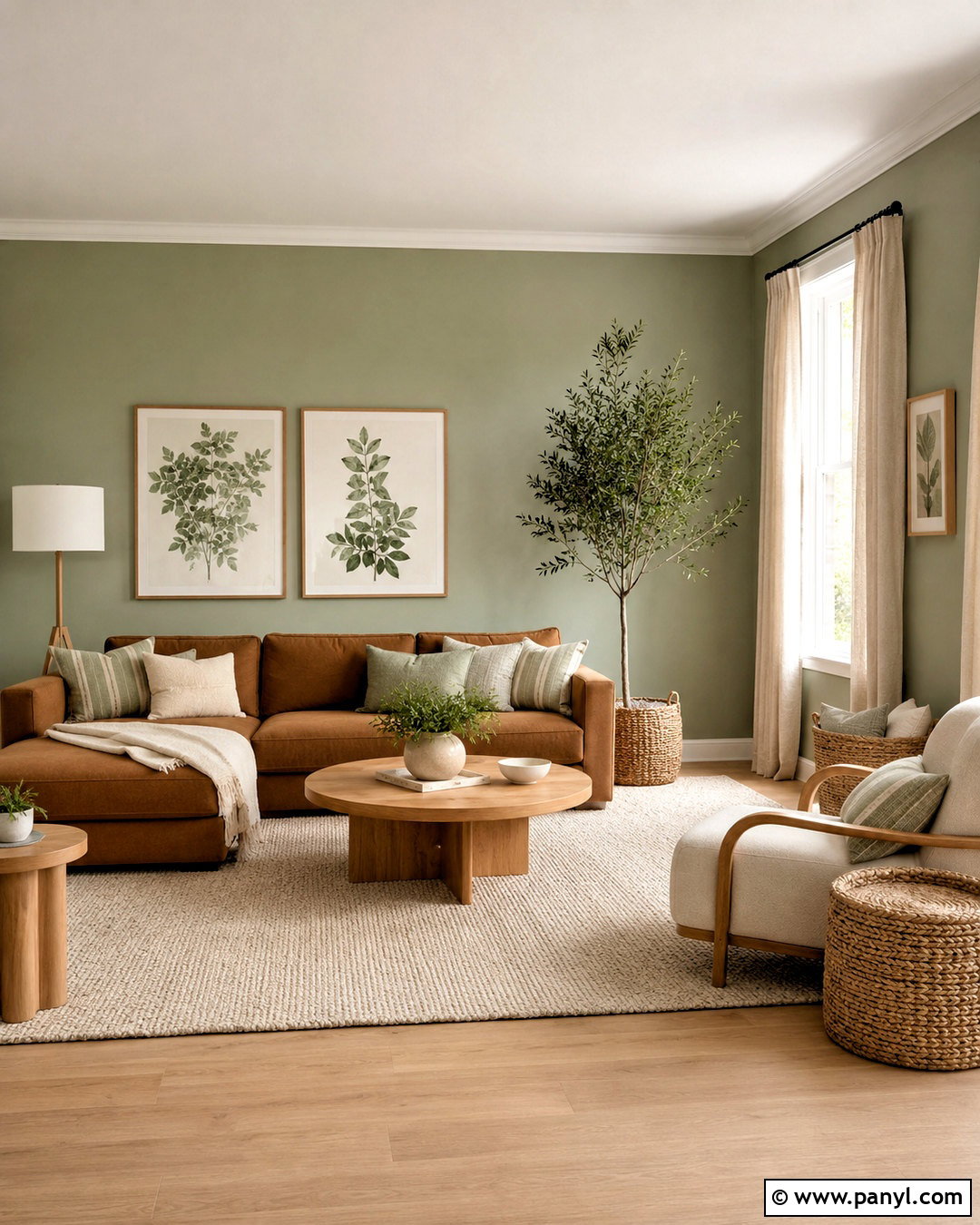Brown Sofa With Sage Green - 20 brown sofa living room color schemes