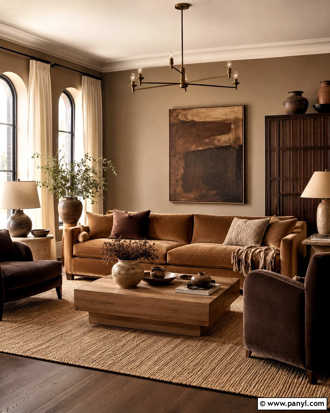 Brown Tonal Living Room - 20 brown interior design living room ideas