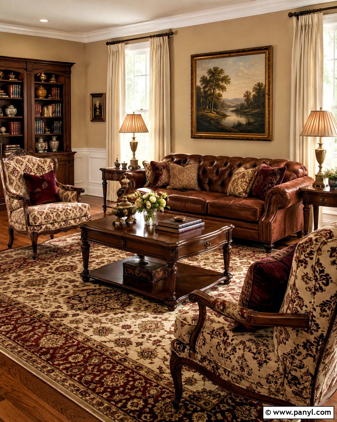 Brown Traditional Living Room - 20 brown interior design living room ideas