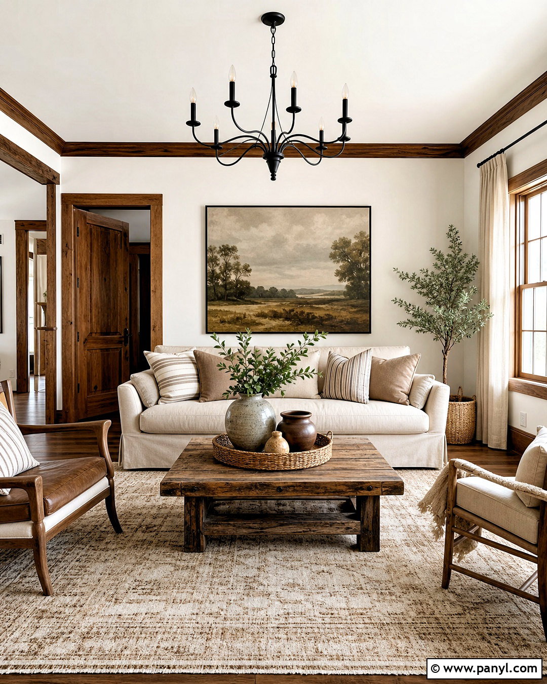 Brown Trim With Modern Farmhouse Decor - 20 brown trim interior ideas