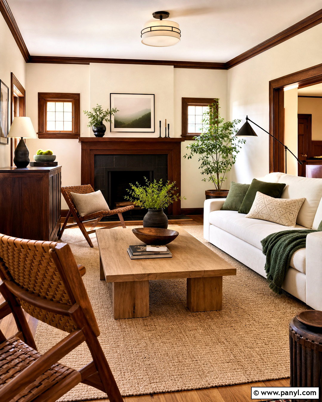 Brown Trim With Natural Wood Furniture - 20 brown trim interior ideas