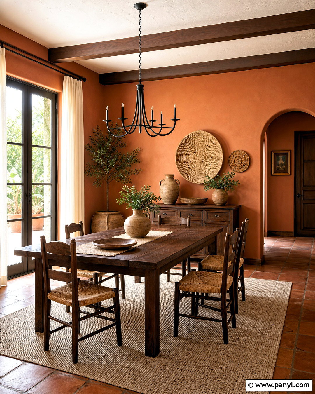 Brown Trim With Terracotta Walls - 20 brown trim interior ideas