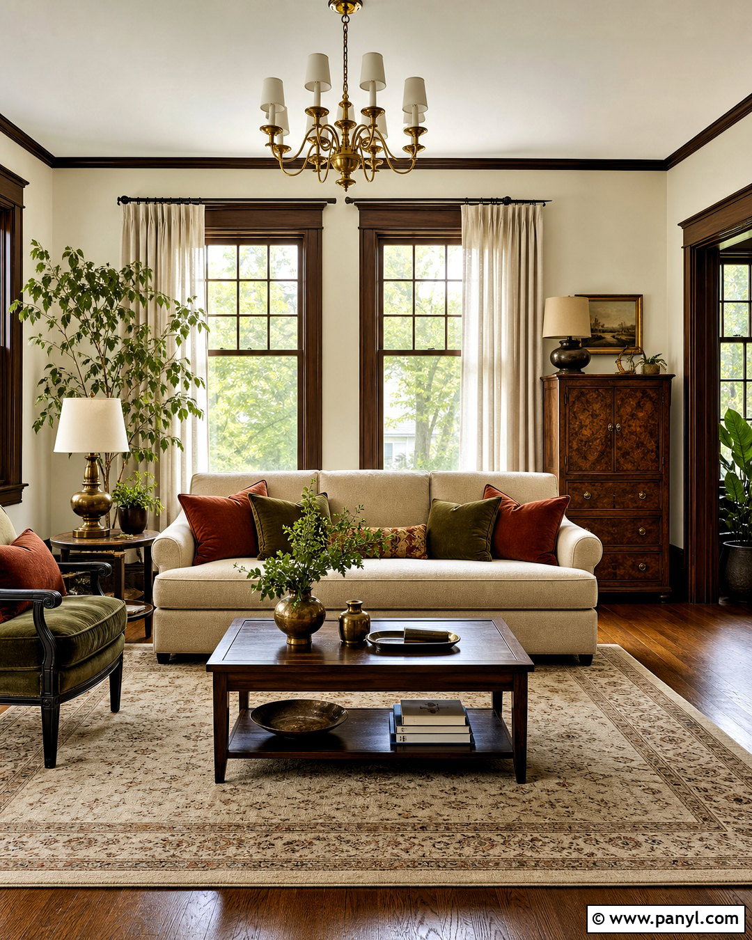 Brown Trim With Warm White Walls - 20 brown trim interior ideas
