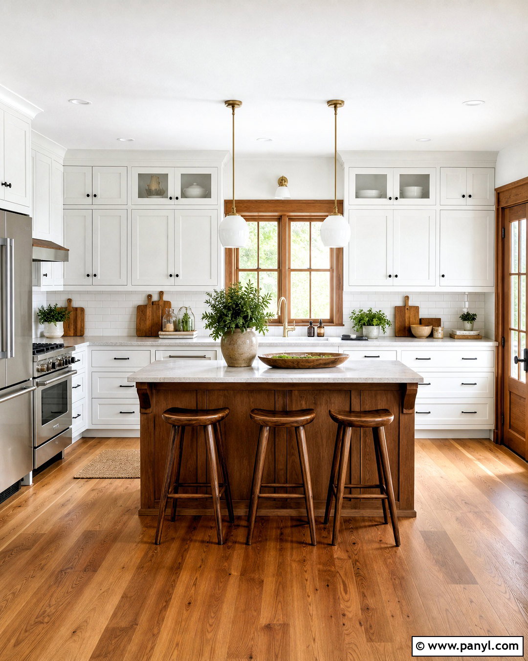 Brown Trim With White Kitchen Cabinets - 20 brown trim interior ideas