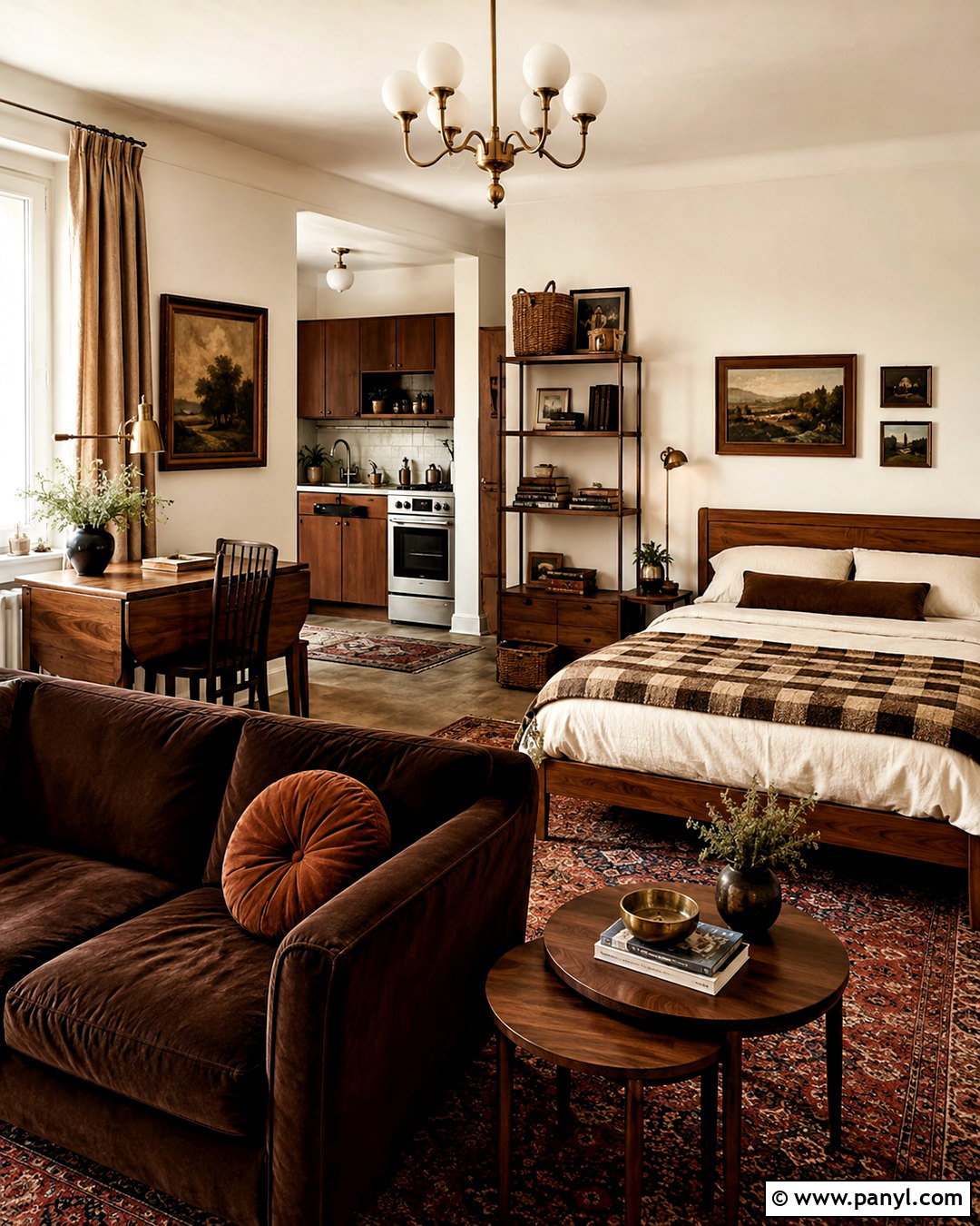 Brown Vintage Studio Apartment - 20 brown aesthetic vintage ideas