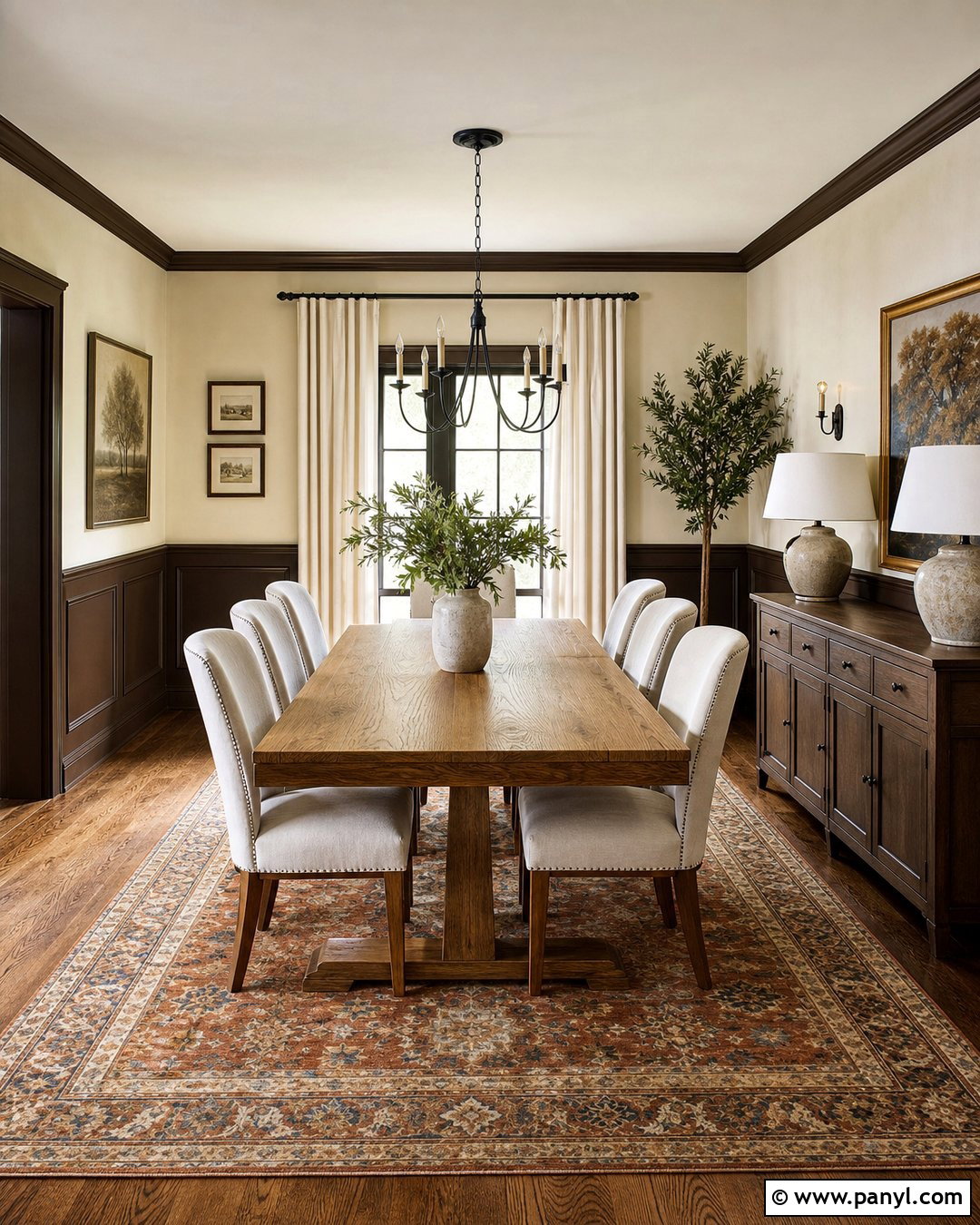 Brown Wainscoting Dining Room Walls - 35 Brown Wall Color Ideas