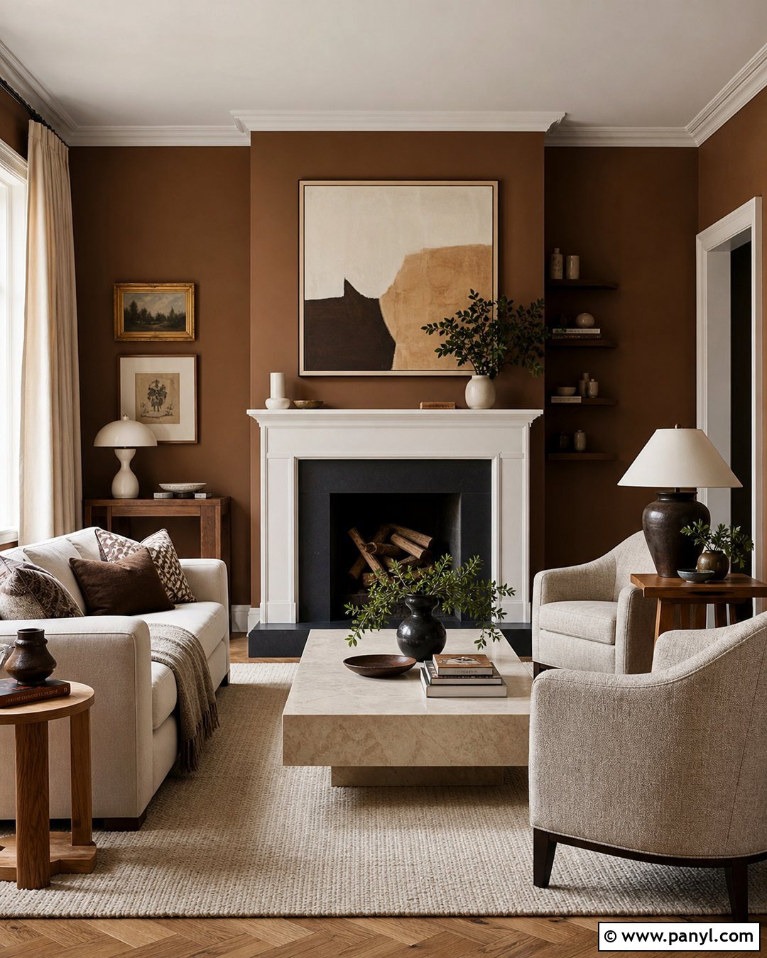 Brown Wall And Cream Decor - 35 brown wall aesthetic ideas