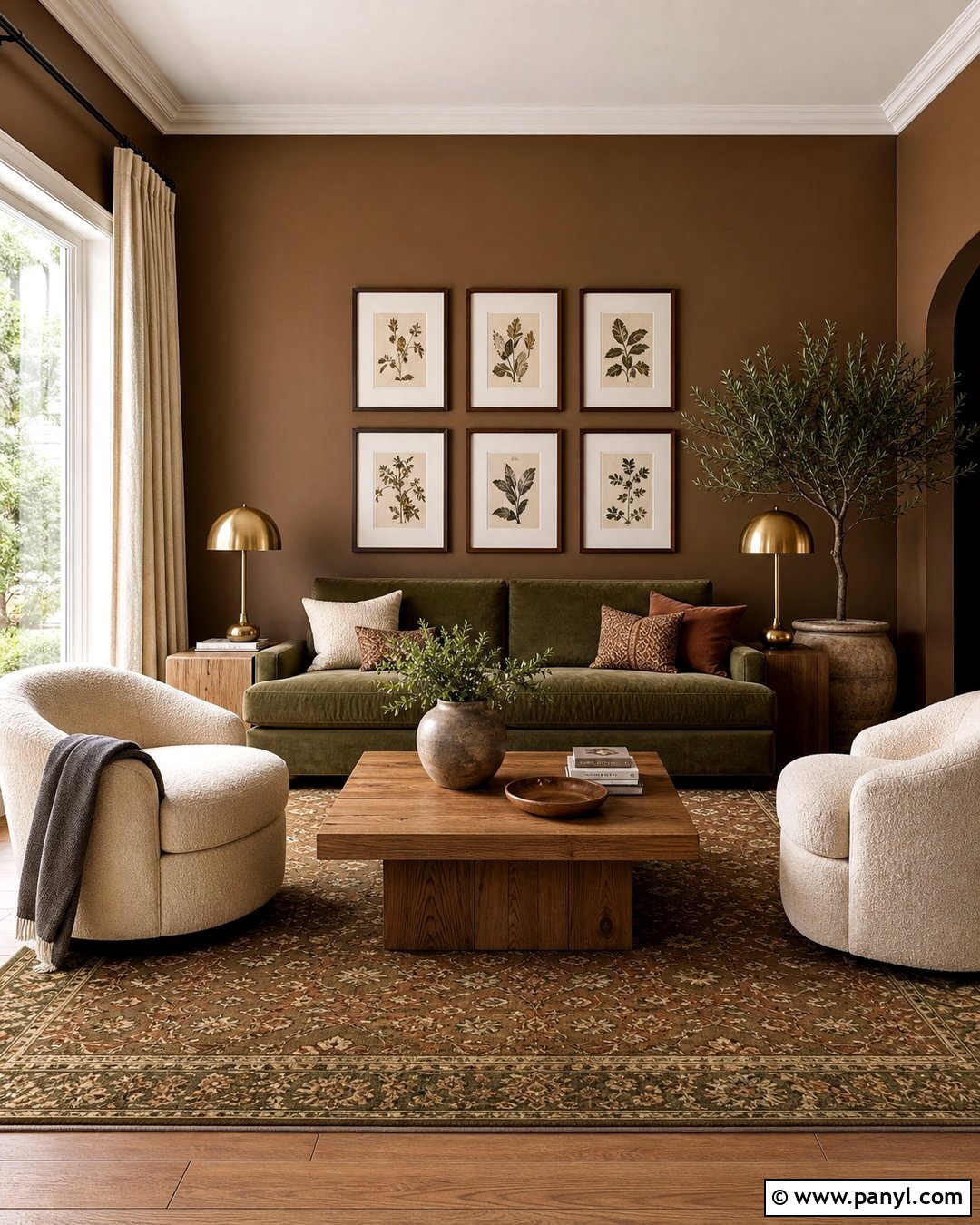 Brown Wall And Sage Green - 35 brown wall aesthetic ideas