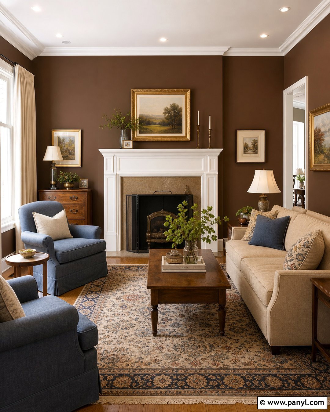 Brown Wall And White Trim - 35 brown wall aesthetic ideas