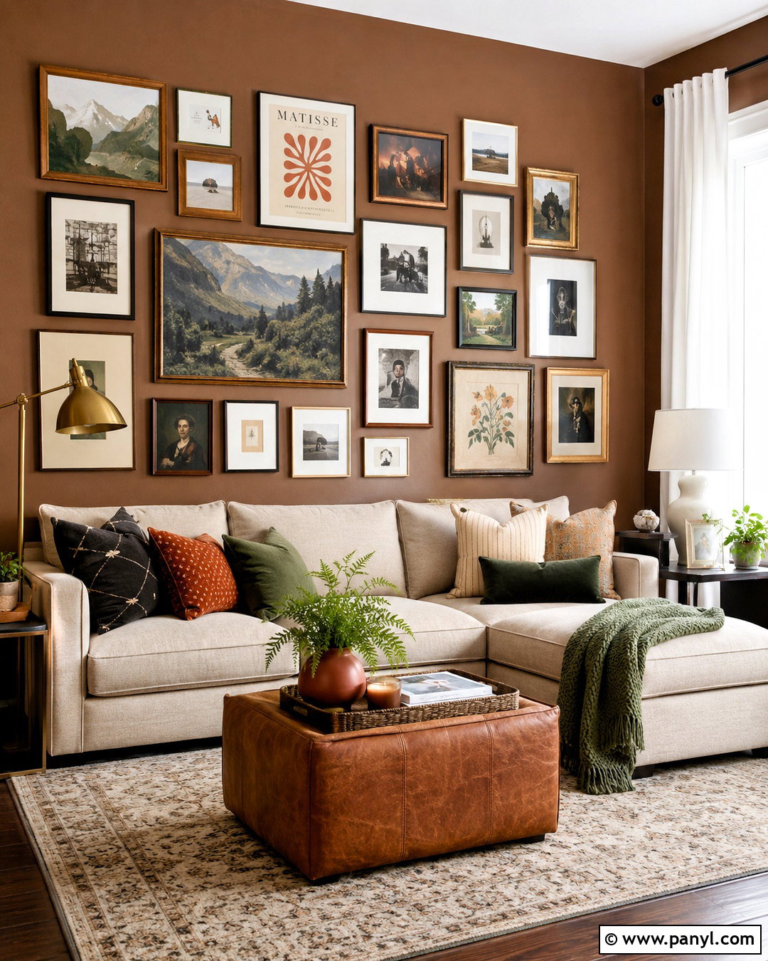 Brown Wall Gallery Display - 20 brown wall decor ideas