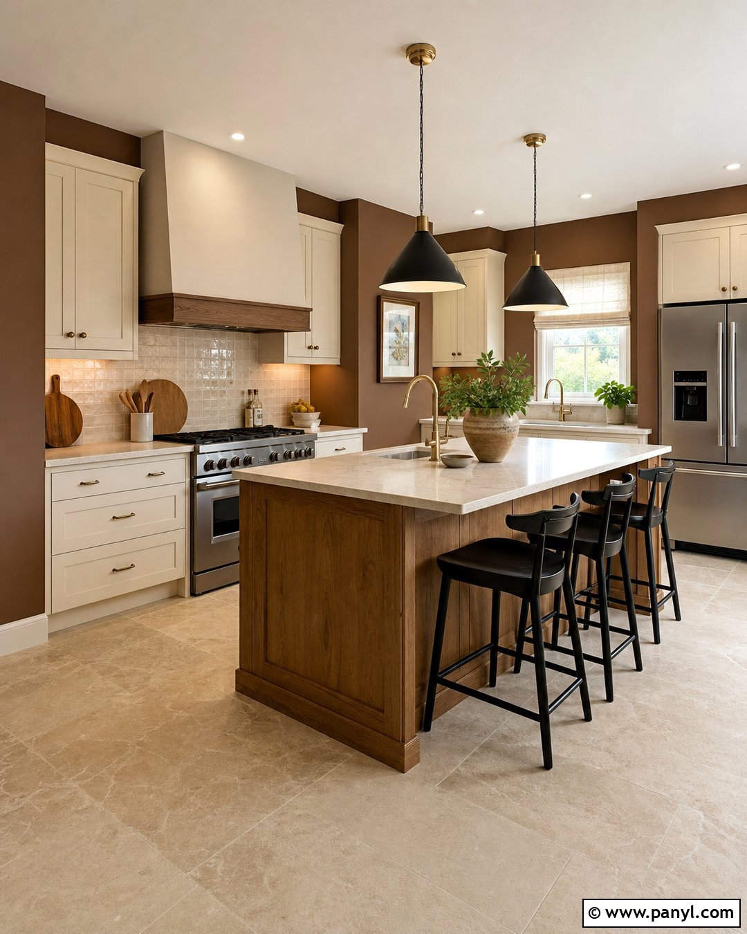 Brown Wall Kitchen - 35 brown wall aesthetic ideas