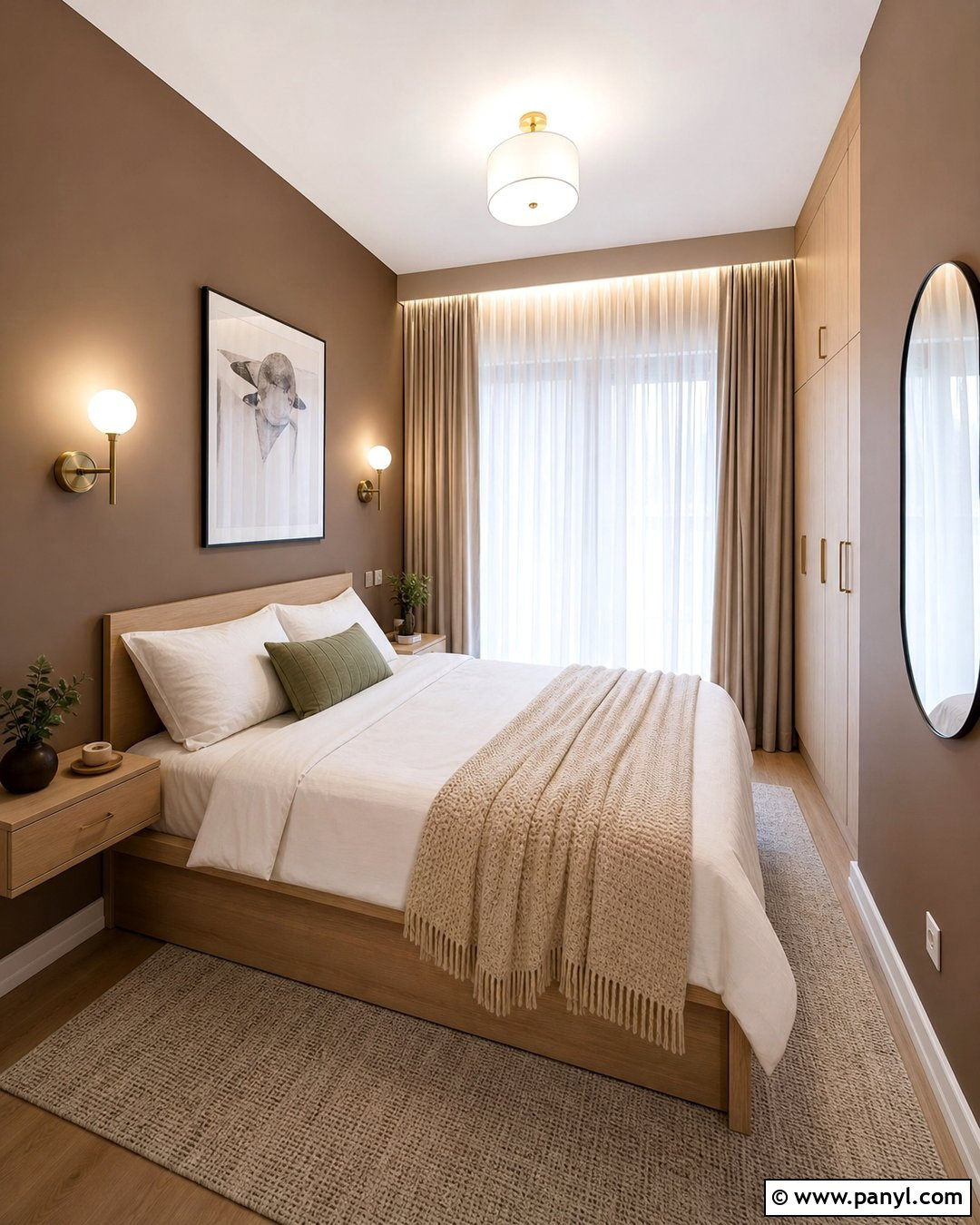 Brown Wall Small Bedroom - 35 brown wall aesthetic ideas