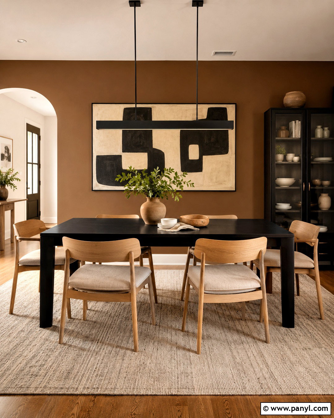 Brown Wall With Black Accents - 20 brown wall decor ideas