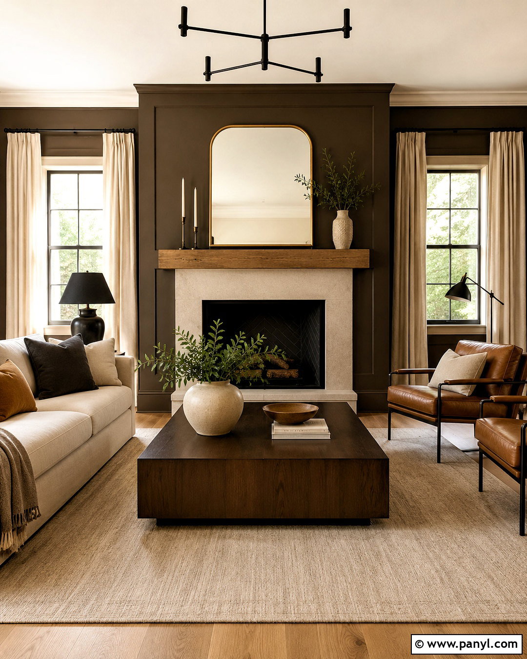Brown Wall With Fireplace Decor - 20 brown wall decor ideas