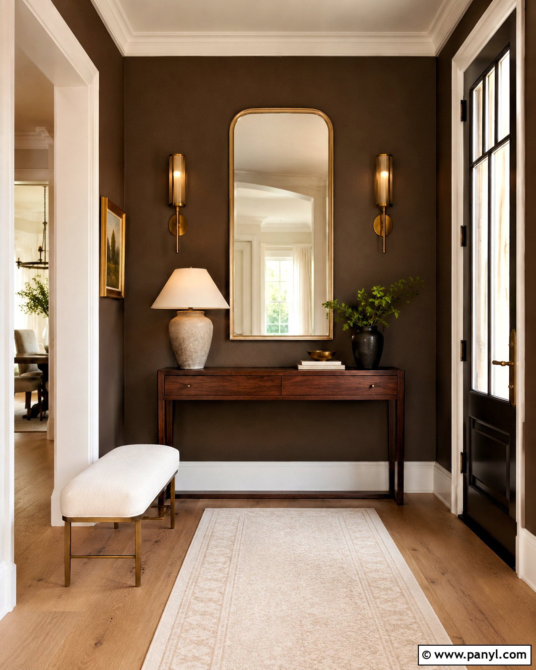 Brown Wall With Gold Decor - 20 brown wall decor ideas