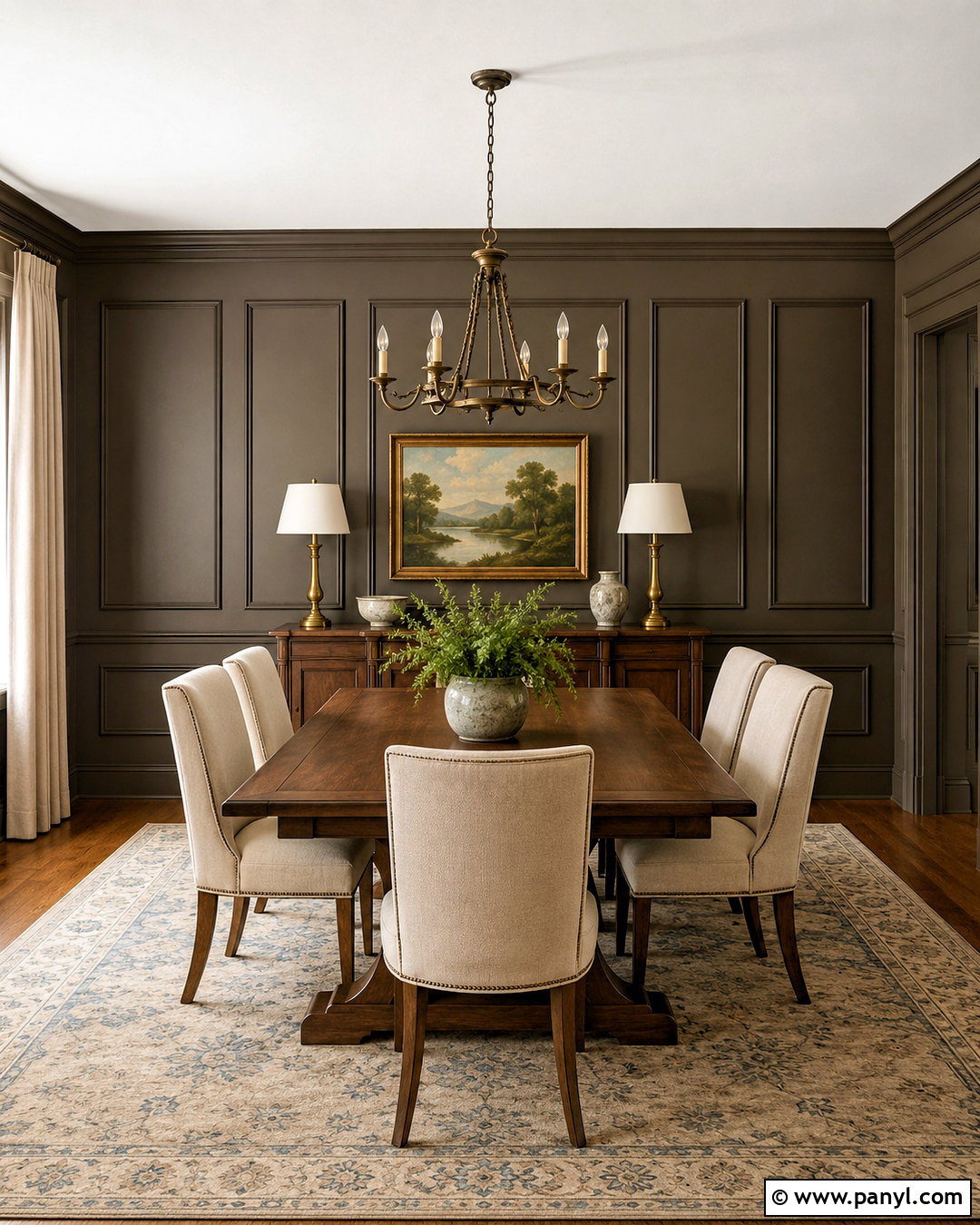 Brown Wall With Picture Molding - 20 brown wall decor ideas