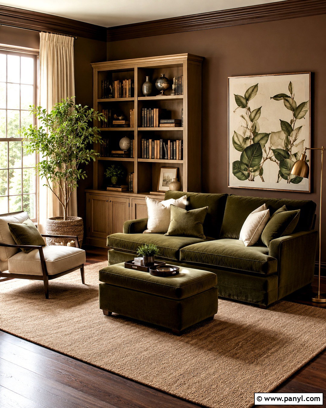 Brown Wall With Sage Green Furniture - 20 brown wall decor ideas