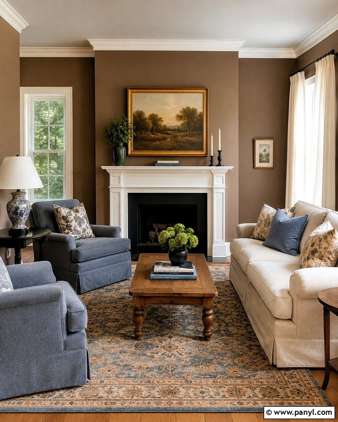 Brown Wall With White Trim - 20 brown wall decor ideas