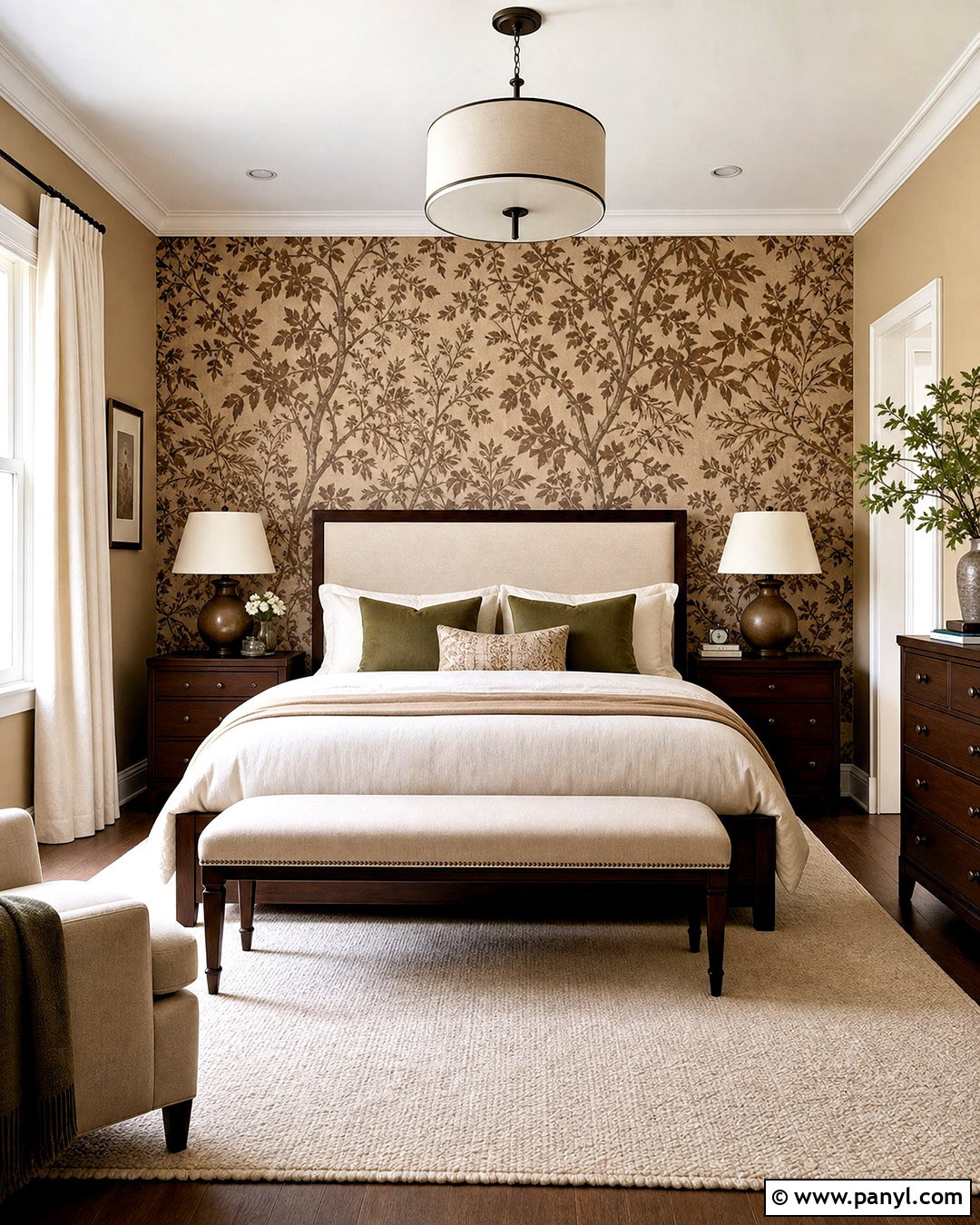 Brown Wallpaper Bedroom - 20 warm brown bedroom ideas