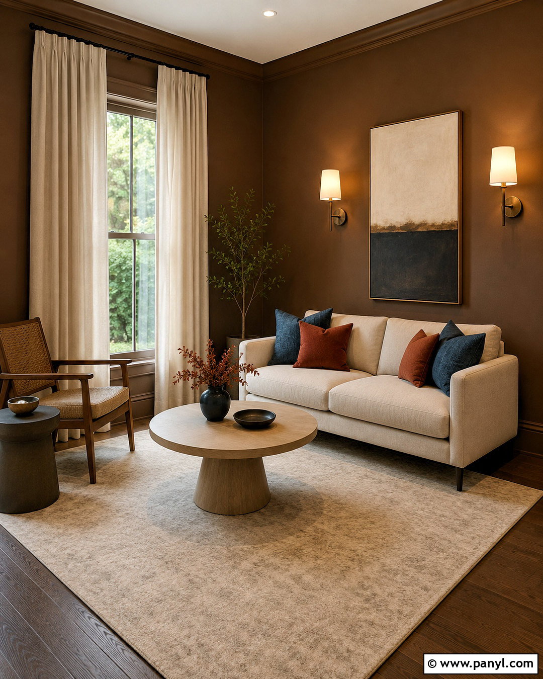 Brown Walls In A Small Living Room - 40 brown wall paint ideas