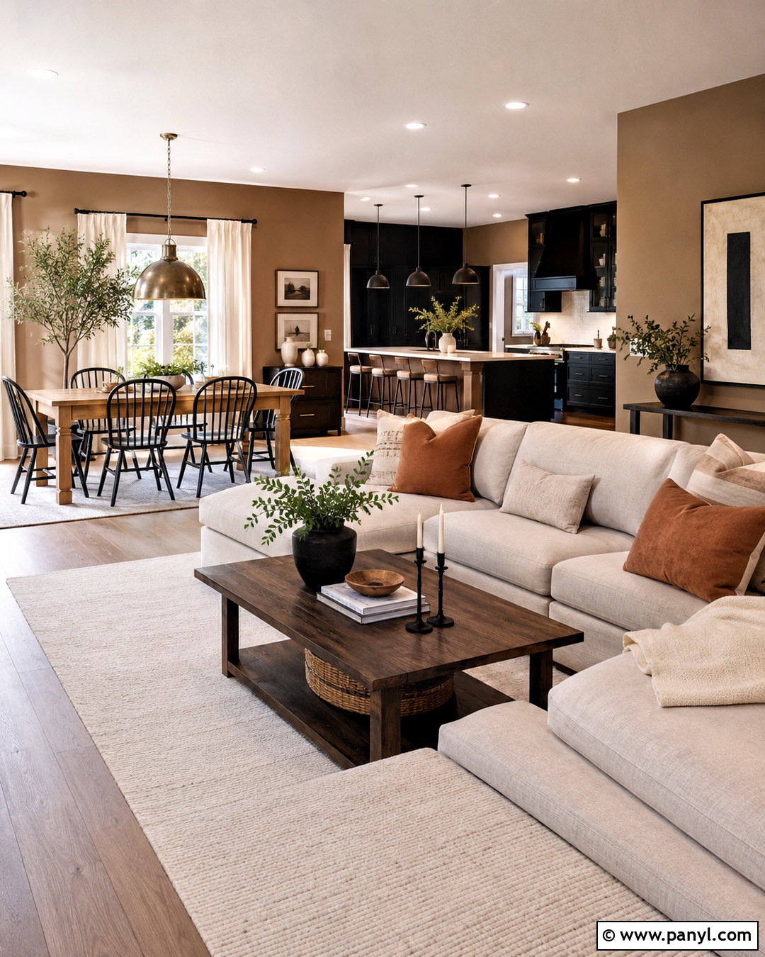 Brown Walls In An Open Floor Plan - 40 brown wall paint ideas