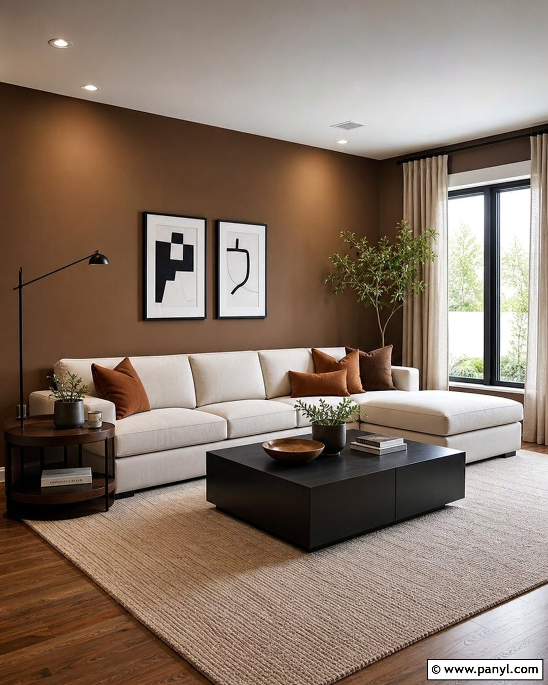 Brown Walls With Black Accents - 30 Brown Paint Walls