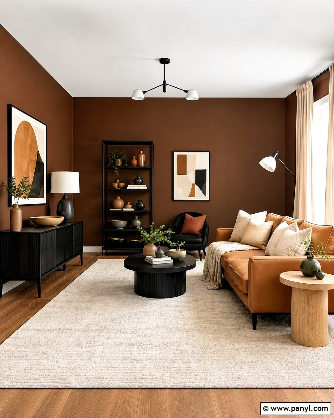 Brown Walls With Black Furniture - 40 brown wall paint ideas