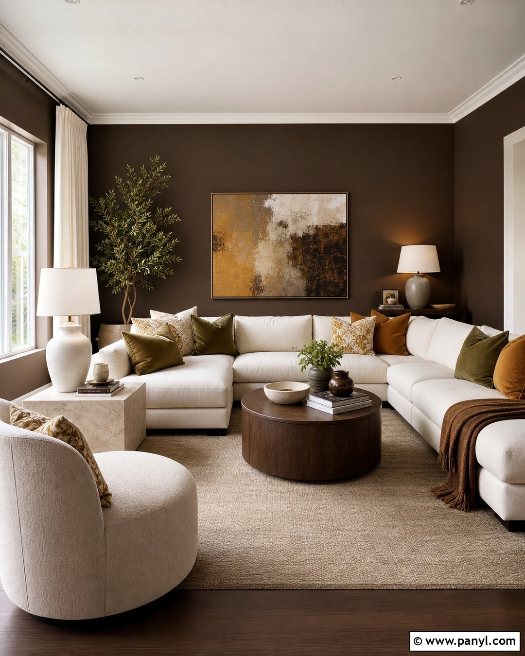 Brown Walls With Cream Furniture - 30 Brown Paint Walls