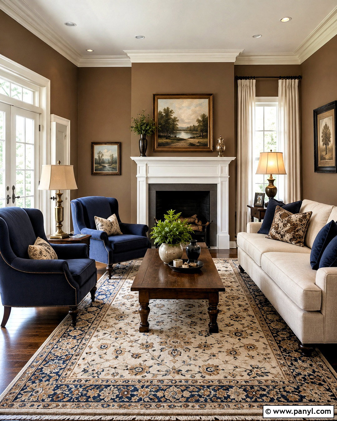 Brown Walls With White Trim - 40 brown wall paint ideas