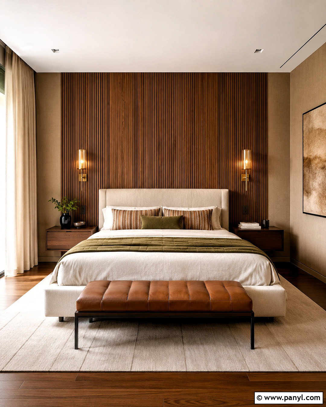 Brown Wood Panel Bedroom Wall - 20 brown wall bedroom ideas
