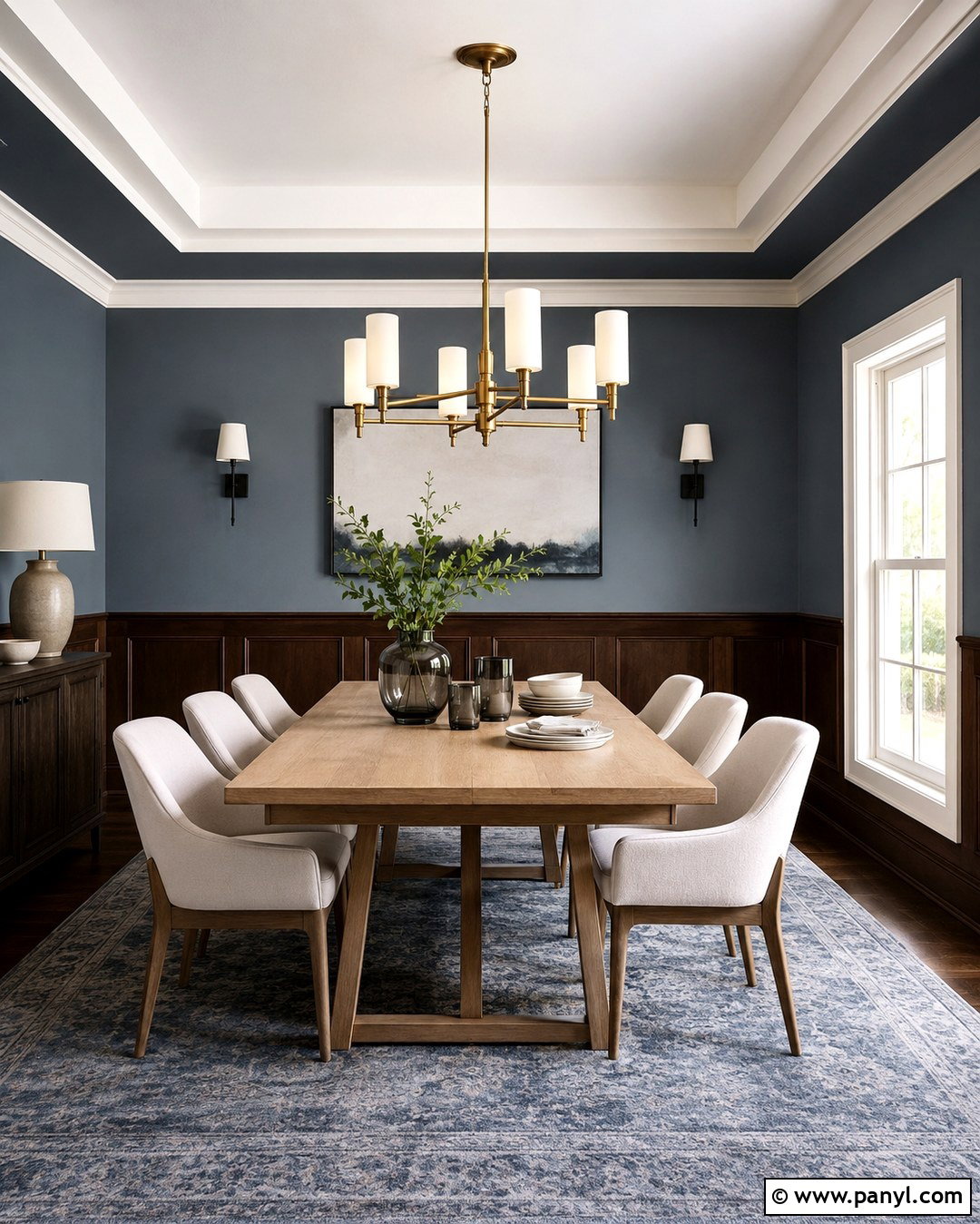 Brown and Blue Dining Room Walls - 20 Two Tone Brown Walls
