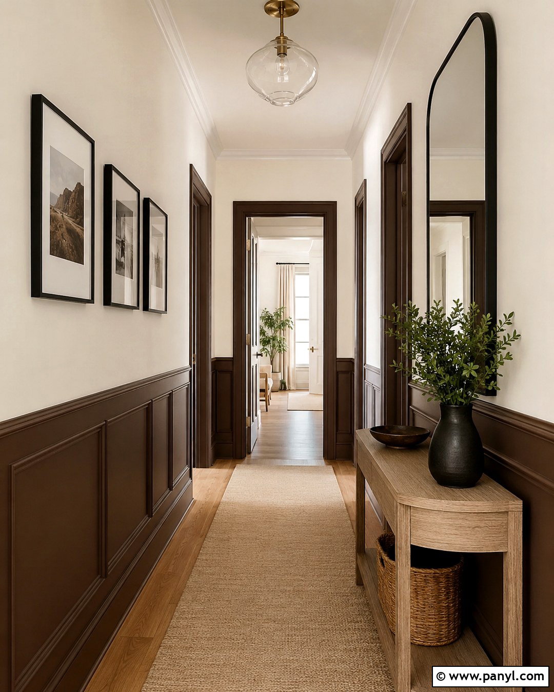 Brown and White Hallway Walls - 20 Two Tone Brown Walls