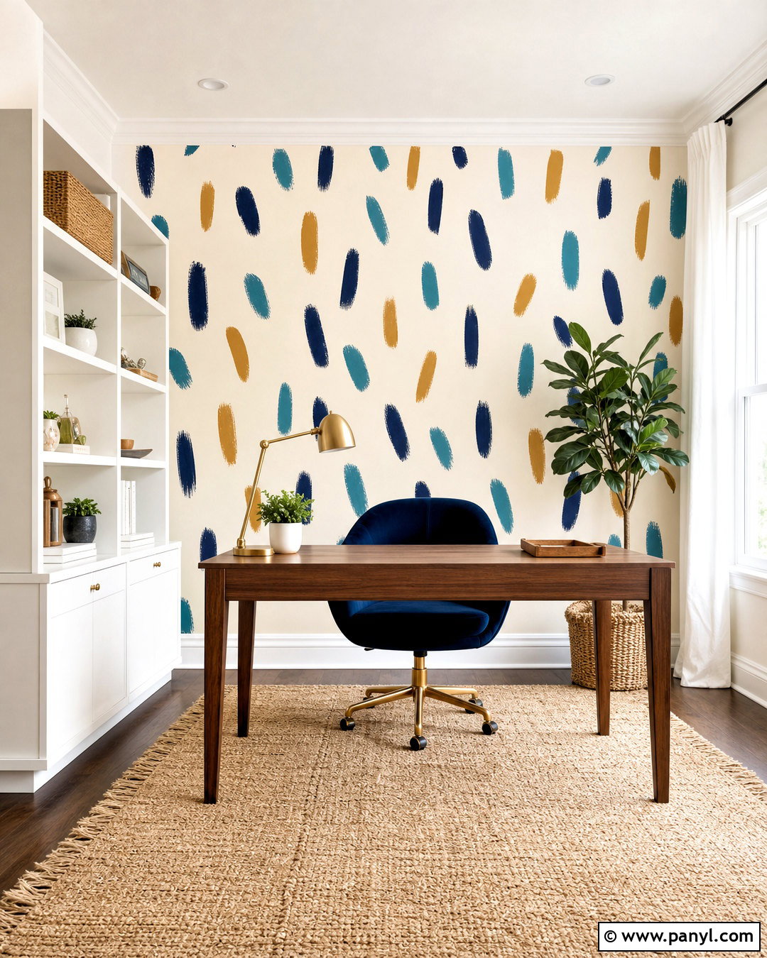 Brushstroke Accent Wall - 20 diy accent wall paint ideas