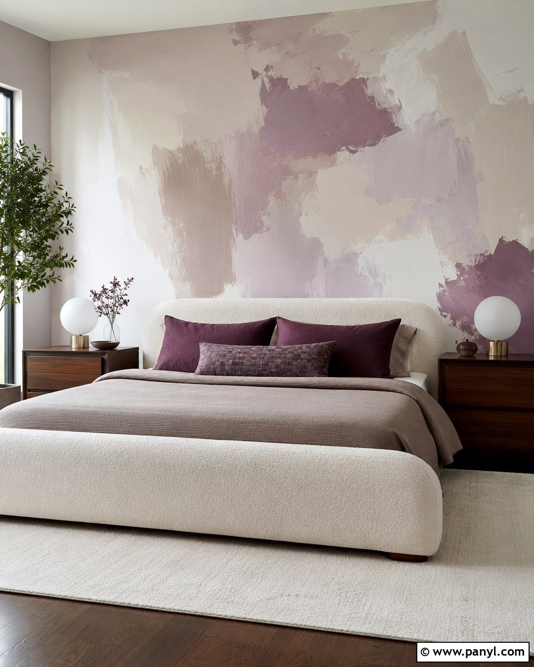 Brushstroke Bedroom Wall - 20 Simple Paint Designs On Wall Bedroom Ideas