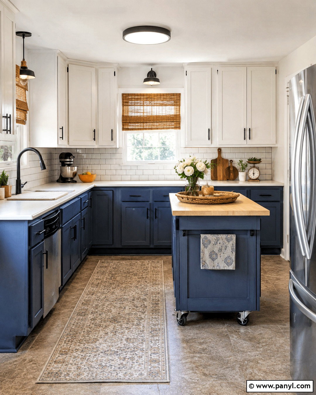 Budget Blue Kitchen Makeover - 20 blue kitchen ideas