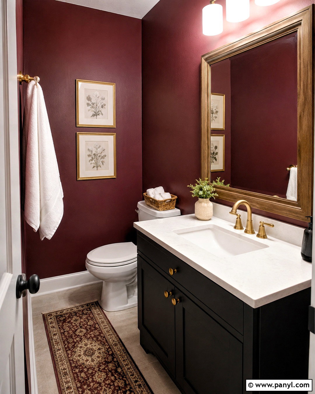 Budget Burgundy Powder Room - 20 burgundy powder room ideas